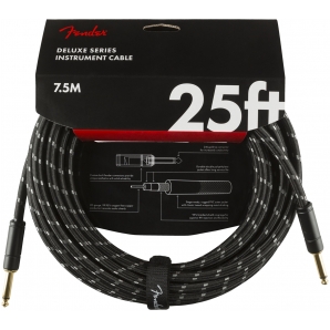 Инструментальный кабель Fender Cable Deluxe Series 25' 7.5 m Black Tweed