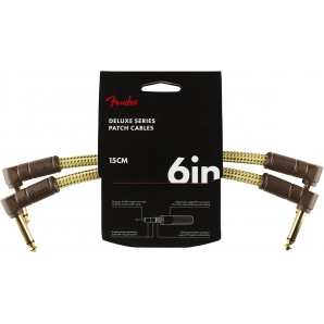 Патч кабель Fender Cable Deluxe Series 6" 15 cm Pair Patches Tweed
