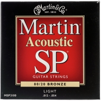 Струны для акустической гитары Martin MSP-3100 SP 80/20 Bronze Light (.012-.054)
