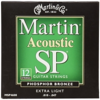 Струны для акустической гитары Martin MSP-4600 SP 92/8 Bronze Extra Light 12-String (.010-.047)