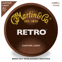 Струны для акустической гитары Martin MM11 Retro Custom Light (.011-.052)