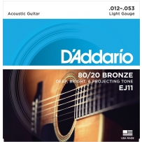Струны для акустической гитары D'Addario EJ11 Bronze Light (.12-.53)