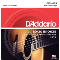 Струны для акустической гитары D'Addario EJ12 Bronze Medium (.13-.56)