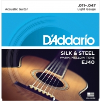 Струны для акустической гитары D'Addario EJ40 Slik and Steel (.11-.47)