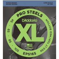 Струны для бас гитары D'Addario EPS165 XL Pro Steels Red LT Top / Med Bottom 4 (.45 - .105)