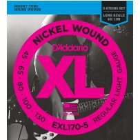 Струны для бас гитары D'Addario EXL170-5 XL Nickel Wound Bass Light 5 (.45 - .130)