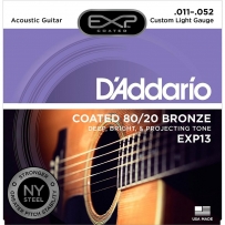 Струны для акустической гитары D'Addario EXP13 80/20 Bronze Custom Light (.11-.52)