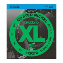 Струны для бас гитары D'Addario EXP220 EXP Coated Nickel Electric Bass Super Light 4 (.40 - .95)