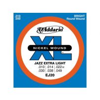 Струны для электрогитары D'Addario EJ20 XL Jazz Extra Light (6 струн .010-.049)