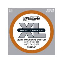 Струны для электрогитары D'Addario EHR340 XL Half Rounds Light Top/Heavy Bottom (6 струн .010-.052)