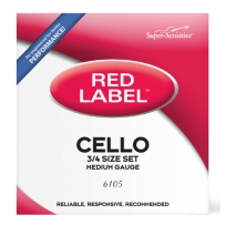 Струны для виолончели D'Addario Super Sensitive 6105 Red Label Cello String Set 3/4