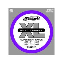 Струны для электрогитары D'Addario EHR320 XL Half Rounds Super Light (6 струн .009-.042)