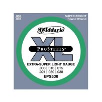Струны для электрогитары D'Addario EPS530 XL Pro Steels Extra Super Light (6 струн .008-.038)