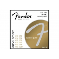 Струны для акустической гитары Fender 70-12L 80/20 Bronze 12 Strings (.010-.050)