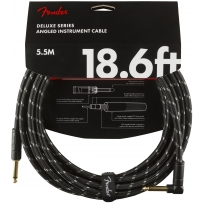 Инструментальный кабель Fender Cable Deluxe Series 18.6' 5.5 m Angled Black Tweed