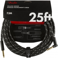 Инструментальный кабель Fender Cable Deluxe Series 25' 7.5 m Angled Black Tweed
