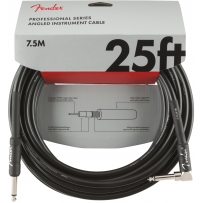 Инструментальный кабель Fender Cable Professional Series 25' 7.5 m Angled Black