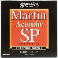 Струны для акустической гитары Martin MSP-4150 SP 92/8 Bronze Light/Medium (.0125-.055)