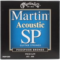 Струны для акустической гитары Martin MSP-4200 SP 92/8 Bronze Medium (.013-.056)